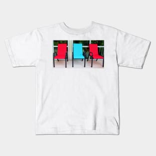 Red And Blue Chairs Kids T-Shirt